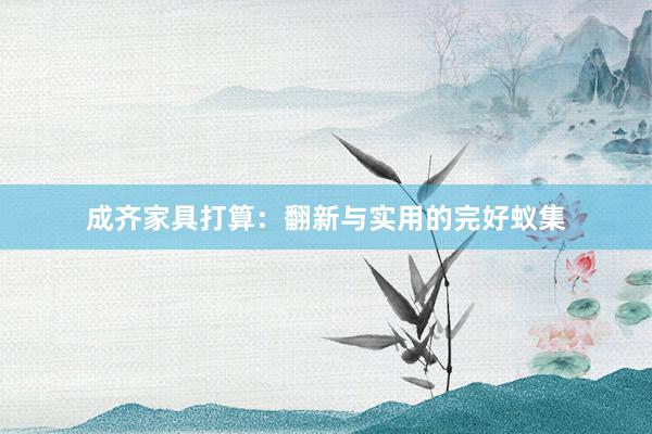 成齐家具打算：翻新与实用的完好蚁集